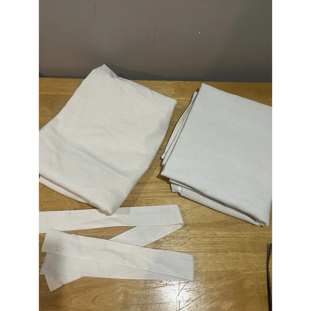 IKEA Lenda Rod Pocket Pleat Curtains 2 Panels Drapes‎ Natural Beige 55x84